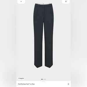 Aritzia Effortless Pant Lo-Rise Trousers in Blue